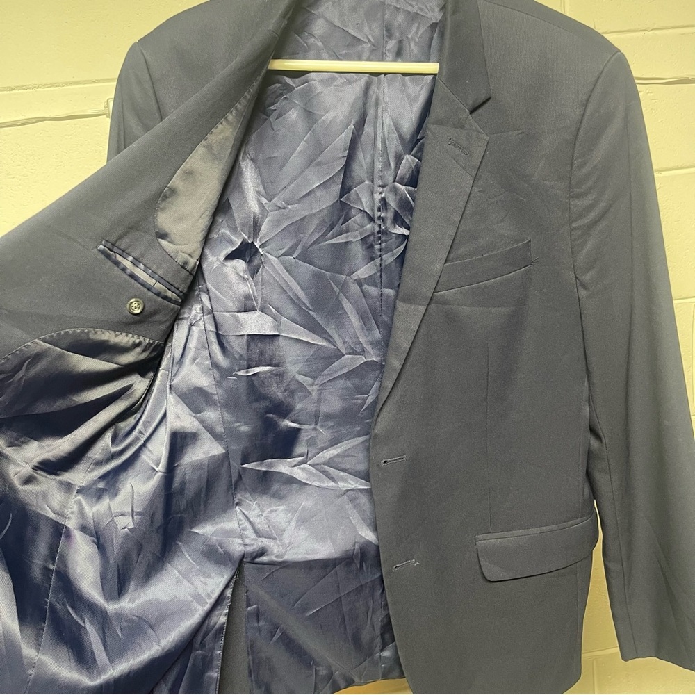 Apt. 9 Essential Extra Slim Fit Navy Blazer Jacket Men’s 42R Dress Coat - Picture 3 of 8